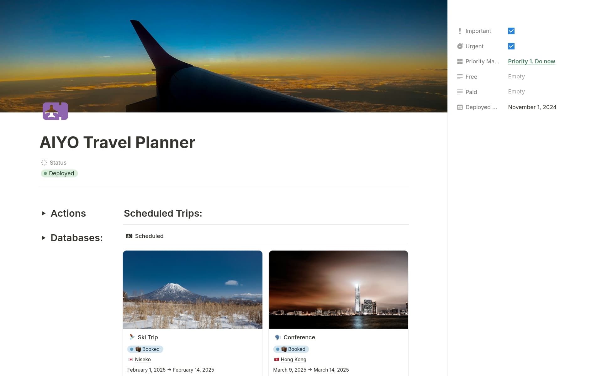 Aiyo Travel Planner